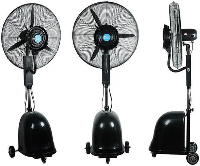 Alt view image 2 of 5 - Intsupermai 26 inch Black High-Velocity Outdoor indoor Misting Fan Black Industrial Cool 220V