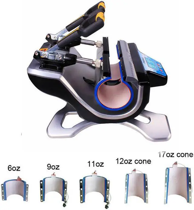 Main image of Intsupermai 5in1 Combo Automatic Double Station Mug Heat Press Machine with Heat Tape for 6oz 9oz 11oz 12oz 17oz Latte Baking Cup Printing Craft