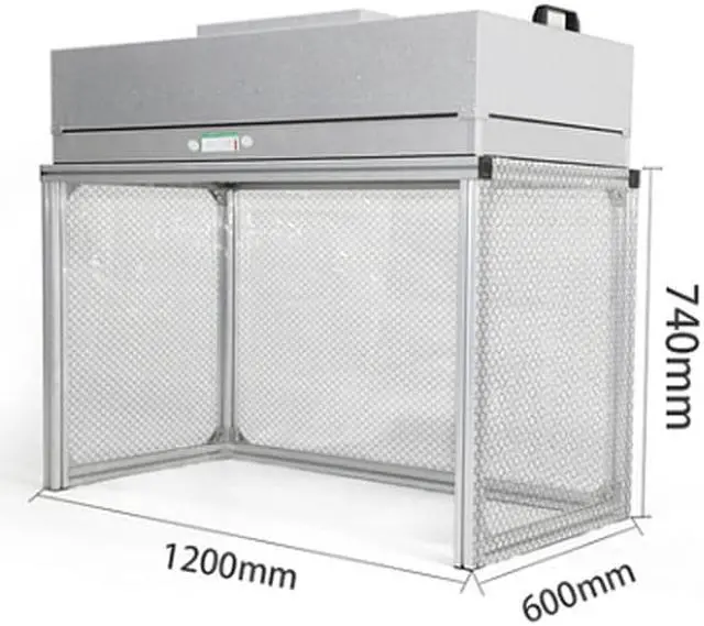 Alt view image 2 of 2 - Intsupermai Ventilation Dust Free Room Workshop Operational Room Laminar Flow Hood Bench Air Flow Clean Workstation with Filter