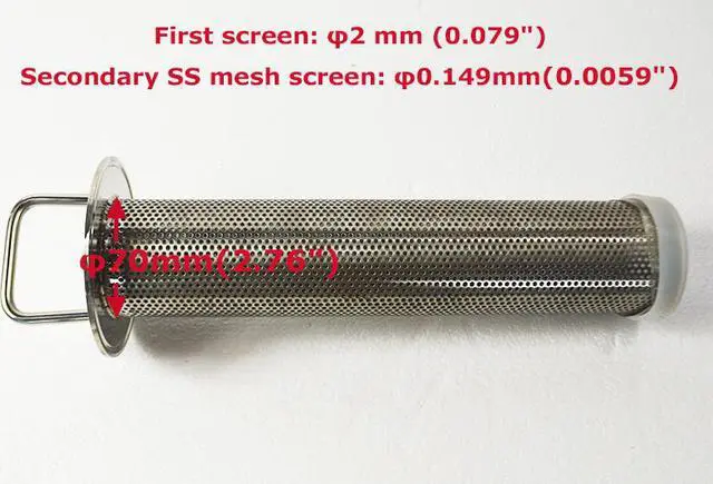 Alt view image 4 of 6 - Intsupermai Tri Clamp Sanitary Stainless Steel 304 2'' Strainer Filter L-Type 100 Mesh