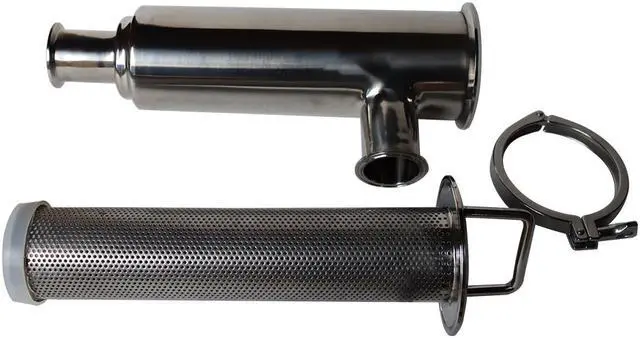 Alt view image 2 of 6 - Intsupermai Tri Clamp Sanitary Stainless Steel 304 2'' Strainer Filter L-Type 100 Mesh