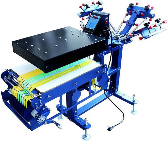 Main image of Intsupermai 3 Color 1 Station Silk Screen Printing Press Micro-Registration Screen Printing Machine for Fabric Ribbons with Flash Dryer