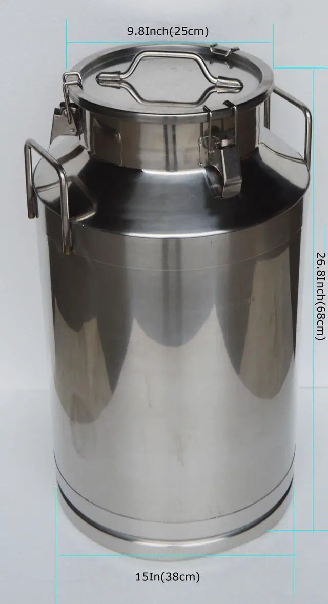 Main image of Intsupermai Stainless Steel Wine Milk Pail Beer 20L 5.3Gallon Liquid Vessel Food Storage Can Rice Bucket for Honey Juice