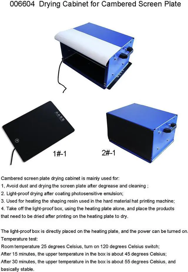Alt view image 5 of 5 - Intsupermai 4 Layers Screen Printing Drying Cabinet Cambered Screen Plate Drying 13.7x10x7.5