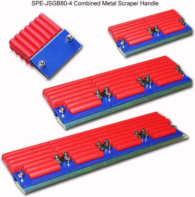 Alt view image 2 of 5 - Intsupermai Modular Screen Printing Squeegee 13" Long Metal Ink Scraper Handle 65 Durometer