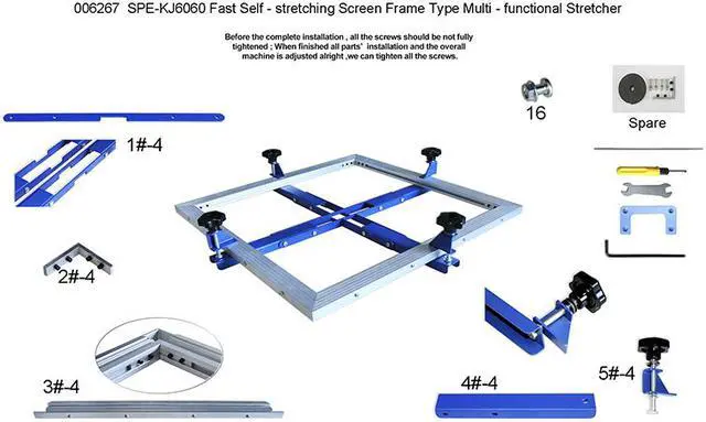Main image of Intsupermai Manual Screen Stretcher 24"x24" Simple Mesh Screen Stretching Equipment for Silk Screen Printing