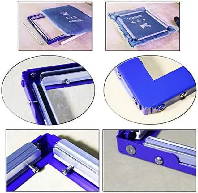 Alt view image 2 of 4 - Intsupermai 9x12 Inch Screen Frame Mesh Silk Screen Printing Mesh Stretching Frame Glue Free Stretch Screen Frame