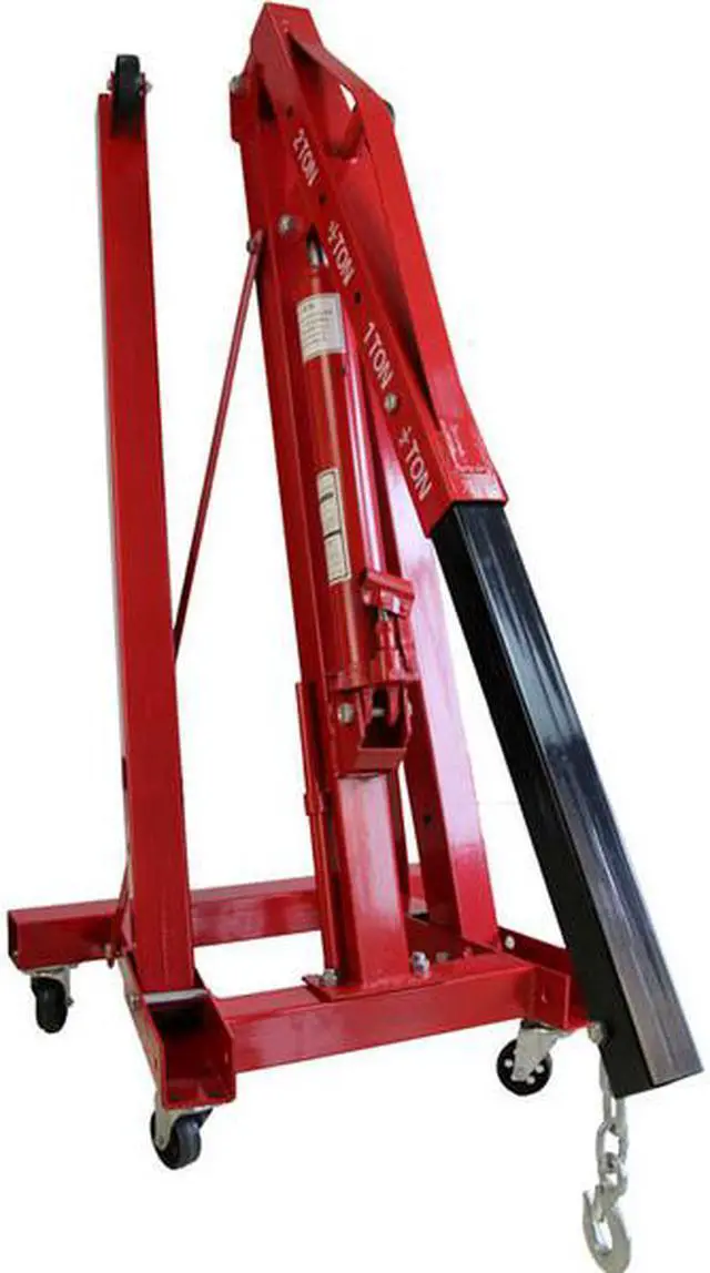 Alt view image 3 of 4 - Intsupermai Hydraulic Engine Hoist Crane Folding Cherry Picker Lift 3T Capacity
