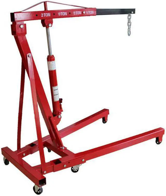 Alt view image 4 of 4 - Intsupermai Hydraulic Engine Hoist Crane Folding Cherry Picker Lift 3T Capacity