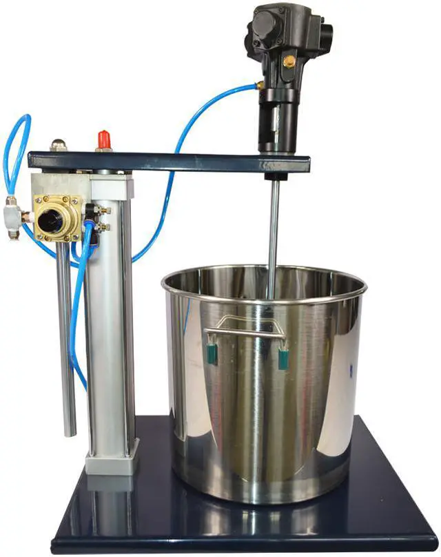 Alt view image 2 of 3 - Intsupermai 5 Gallon Paint Mixer Shaker Agitator Stirrer Tool Pneumatic Mixing Machine With Container Barrel (Rail Lifting)