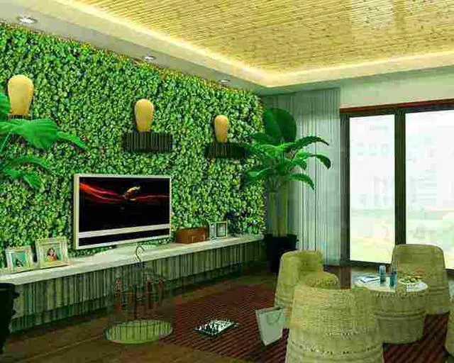 Alt view image 5 of 6 - Intsupermai 23.6"x15.7" Artificial Hedge Privacy Fence Wall Background Panels Realistic Leaves Milan Grass Decoration