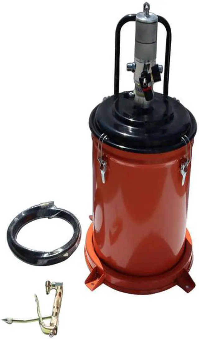 Alt view image 2 of 6 - Intsupermai Grease Pump Air Pneumatic Lubricator Compressed Injector with Hose 9 Gallon