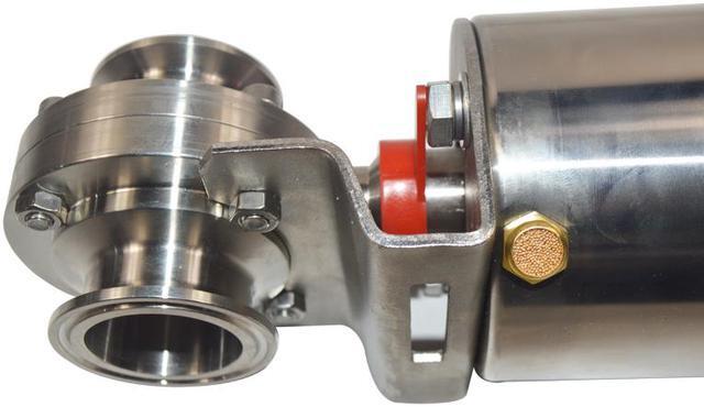 Alt view image 4 of 4 - Intsupermai 1.5'' Sanitary Pneumatic Actuator Butterfly Valve with Tri Clamp Single-Acting