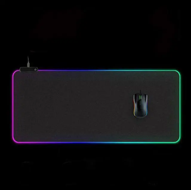 Main image of Intsupermai Gaming Mouse Pad RGB LED Light Computer Keyboard Mouse Mat 7 Colors Non-slip US