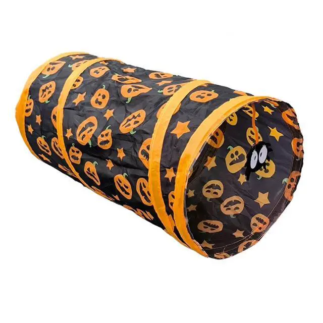 Alt view image 4 of 6 - 13Pcs Cat Tunnels with Interactive Ball Pumpkin Pattern Cat Play Tube Toy Interactive Ball, Large, Indoor Outdoor, For Cats Kittens Rabbits