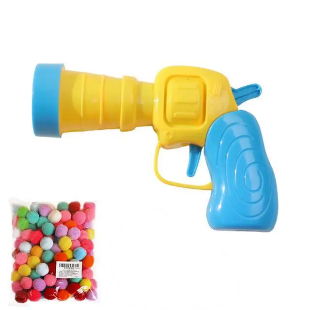 Alt view image 6 of 6 - Cat Toy Ball Launcher Set Colorful Plush Toys Pom Pom Balls for Cats Colorful Plush Pom Balls, Self Play, Interactive, Indoor Cats Enrichment, Shooting 100 Balls with Launcher