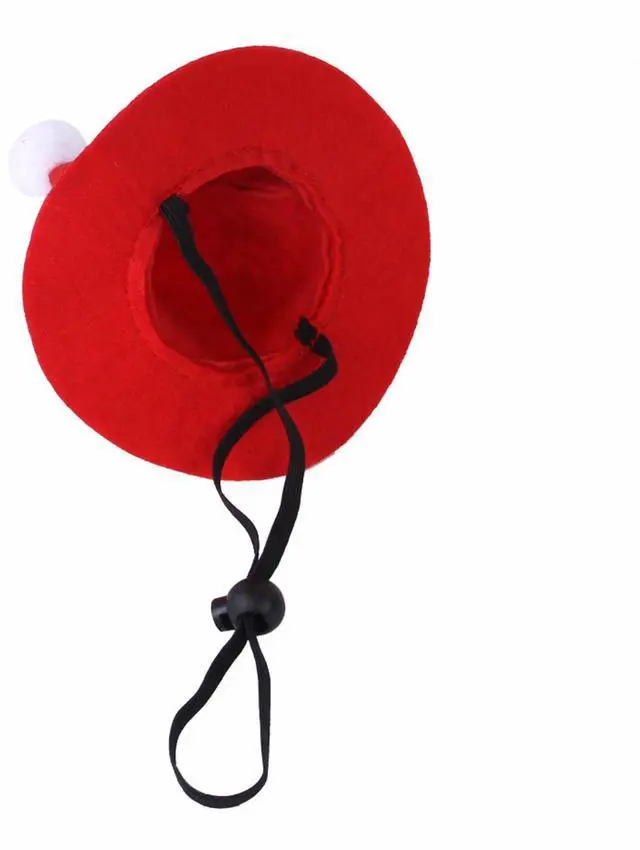 Alt view image 3 of 7 - Santa Claus Hat for Cats Xmas Outfits Clothes Puppy Cat Christmas Costume Hat Santa Claus Pattern Cat Cosplay Costume