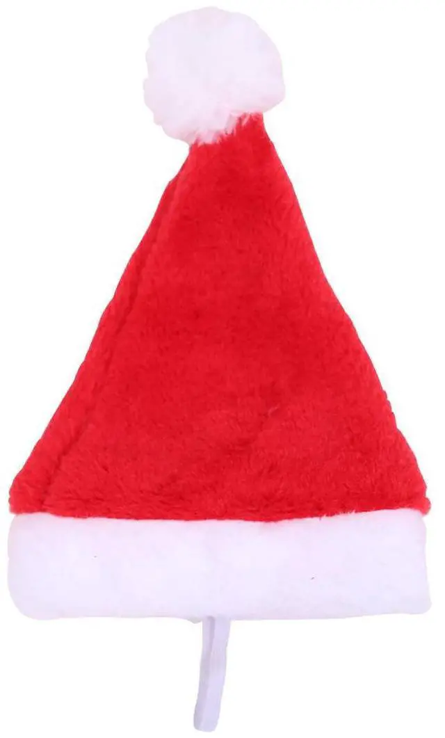 Alt view image 6 of 6 - Santa Claus Hat for Cats Xmas Outfits Clothes Puppy Cat Christmas Costume Hat Santa Claus Pattern Cat Cosplay Costume Solid