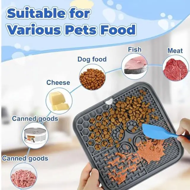 Alt view image 6 of 7 - Silicone Dog Lick Mat Anti-Slip Slow Feeder for All Pets