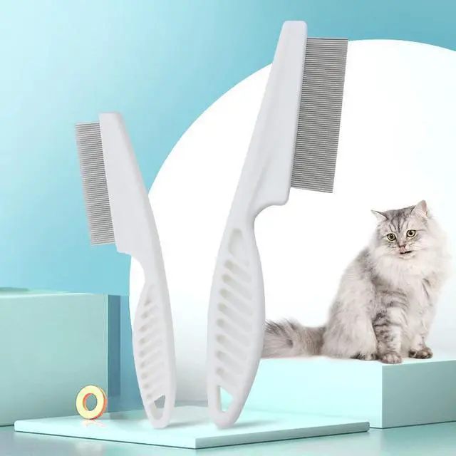Alt view image 2 of 7 - PetCare Essentials Flea and Lice Comb Set Stainless Steel Grooming Tools with Rounded Teeth for Dogs and Cats 2 Pack