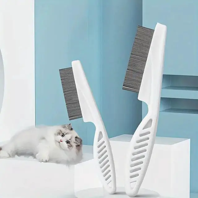 Alt view image 3 of 7 - PetCare Essentials Flea and Lice Comb Set Stainless Steel Grooming Tools with Rounded Teeth for Dogs and Cats 2 Pack