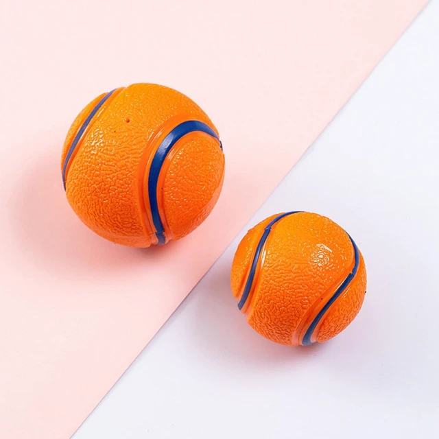 Alt view image 2 of 7 - 2 Pcs Dog Toy Ball Squeak Rubber Chew Toys for Dogs Chew Toy, Interactive Play,Floats in Water, Fetch & Chew