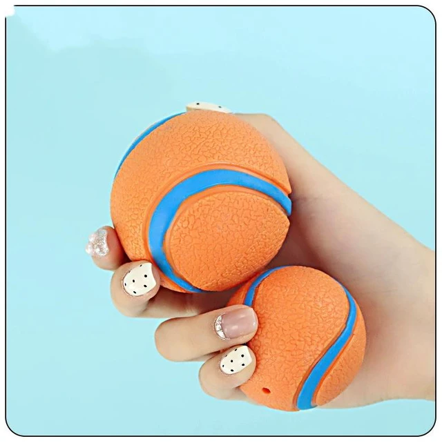 Alt view image 6 of 7 - 2 Pcs Dog Toy Ball Squeak Rubber Chew Toys for Dogs Chew Toy, Interactive Play,Floats in Water, Fetch & Chew