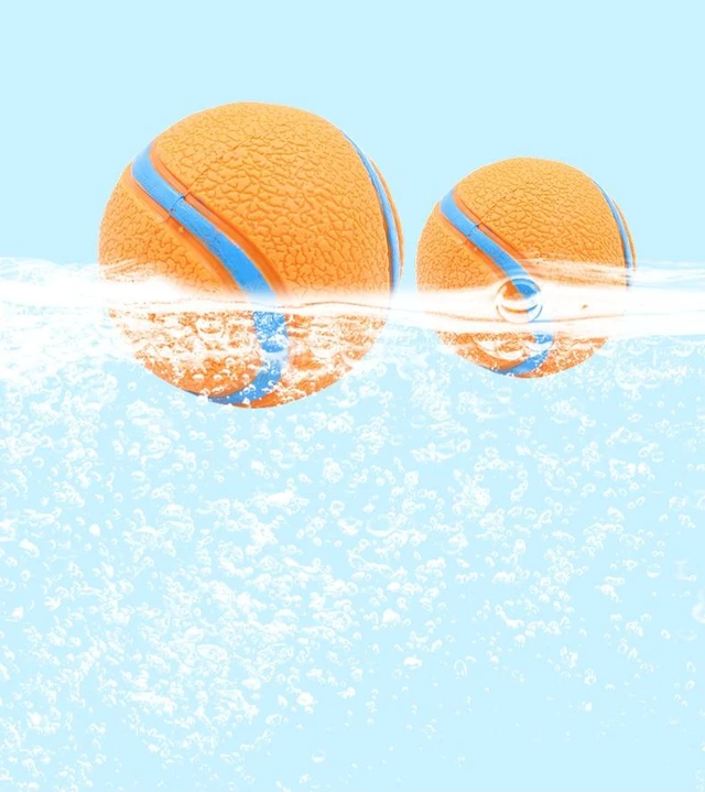 Alt view image 7 of 7 - 2 Pcs Dog Toy Ball Squeak Rubber Chew Toys for Dogs Chew Toy, Interactive Play,Floats in Water, Fetch & Chew