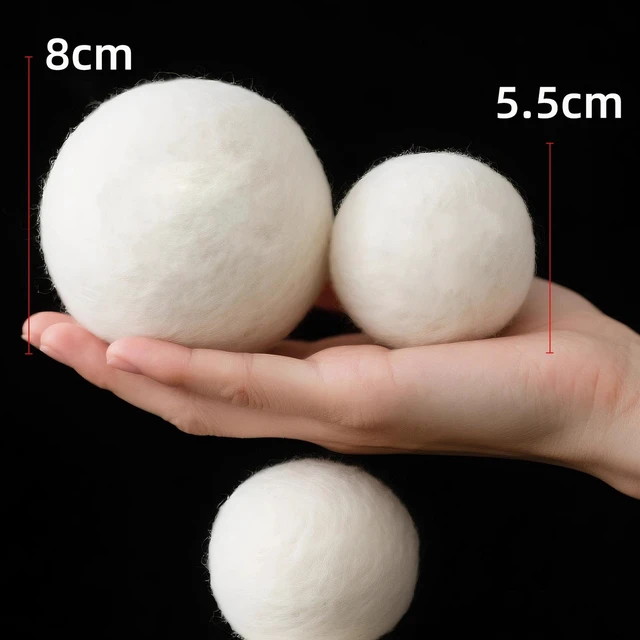 Alt view image 7 of 7 - Cat Ball Toy Wool, 3pcs 5cm,1 Pcs 8cm,Solid Wool,Quiet,Interactive Play, Cat Toy Ball Pom Pom Balls