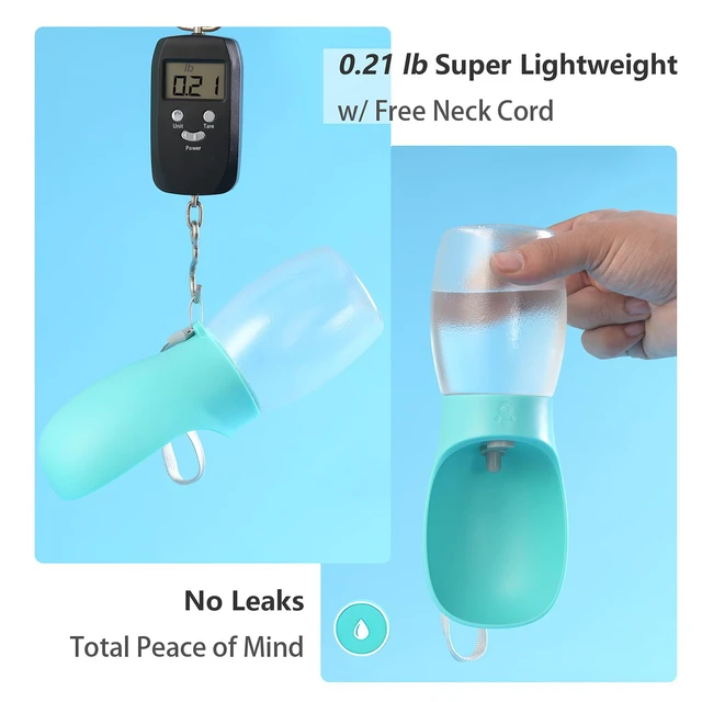 Alt view image 5 of 7 - 200 ml Dispensing Dog Water Bottle Portable Water Bottle Travel Bowl Portable Travel Design, Leak-proof Nozzle,Dispensing Dog Water Bottle,Easy Access Light Blue