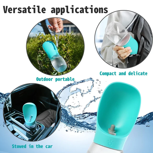 Alt view image 4 of 7 - 200 ml Dispensing Dog Water Bottle Portable Water Bottle Travel Bowl Portable Travel Design, Leak-proof Nozzle,Dispensing Dog Water Bottle,Easy Access Light Blue