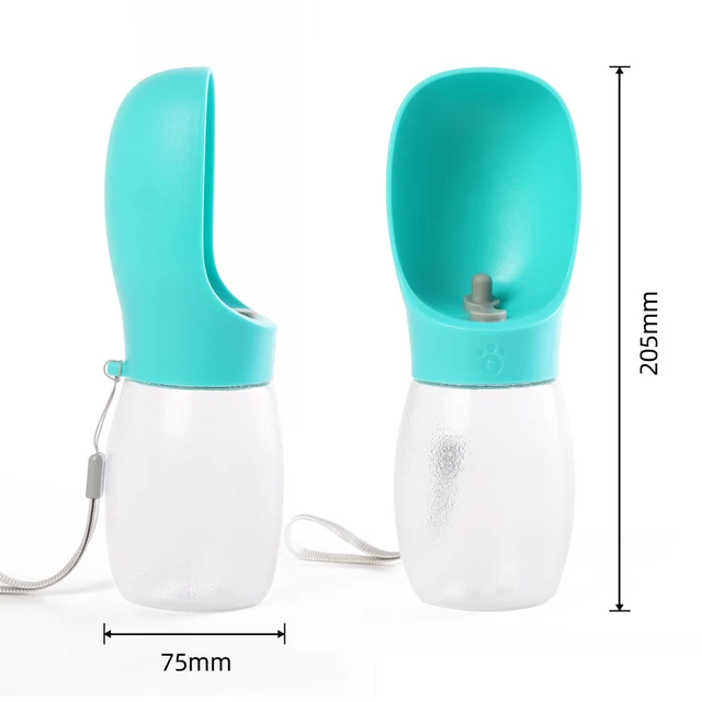 Alt view image 7 of 7 - 200 ml Dispensing Dog Water Bottle Portable Water Bottle Travel Bowl Portable Travel Design, Leak-proof Nozzle,Dispensing Dog Water Bottle,Easy Access Light Blue