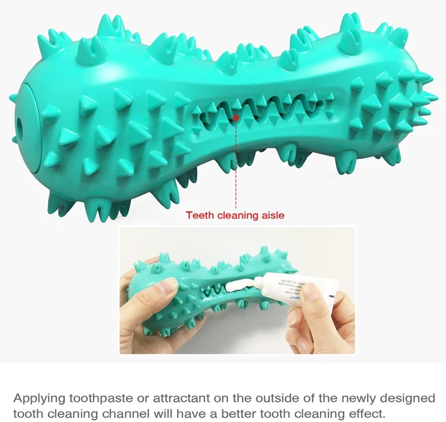 Alt view image 6 of 7 - Dog Chew Toy Aggressive Chewers Dogs Bone Toys Dental Care Squeak Toy Teeth Cleaning Medium, Large Breed Dog