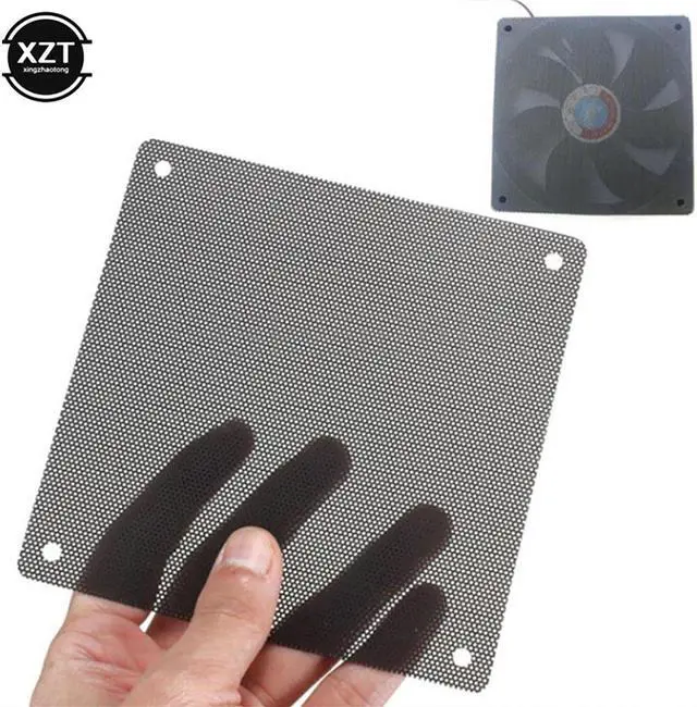 Main image of 5PCS/lot 120*120mm Cuttable Black PVC PC Fan Dust Filter PVC Dustproof Case Computer Mesh Fan Cooling Net Cover