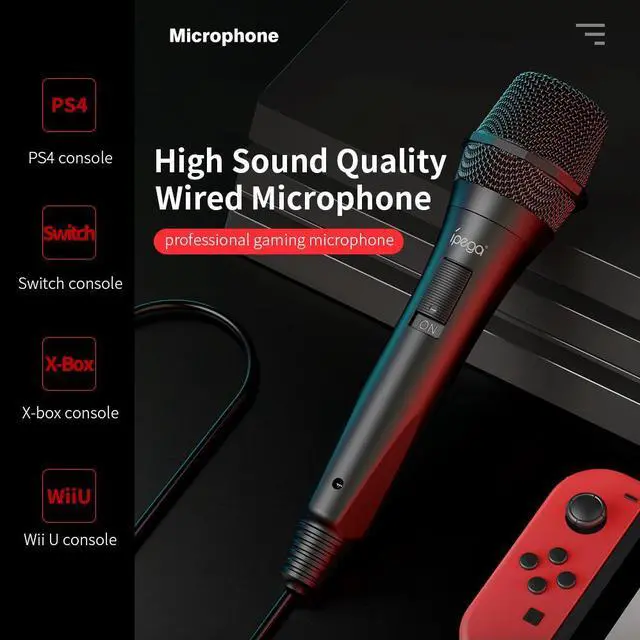 Alt view image 4 of 4 - IPEGA PG-9209 Wired Gaming Microphone USB2.0 Interface High Sound Quality Microphone for Switch/PS4/X-box/Wii U Console