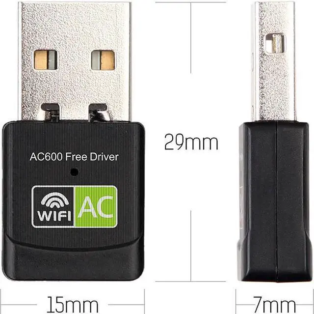 Alt view image 2 of 4 - 600Mbps Driver-Wireless Network Card 2.4GHz+5GHz Dual-band USB Wireless Network Card USB WiFi Adapter for PC Laptop