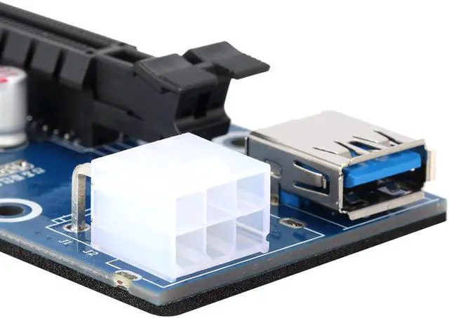 Alt view image 4 of 4 - 6pcs USB 3.0 PCI-E Riser PCI Express Extension Cable 1X to 16X Extender Risers Mining Dedicated Graphic Card Adapter for bitcoin