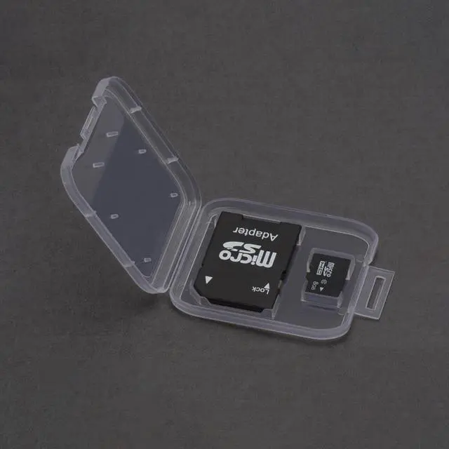 Alt view image 3 of 4 - SD Memory Card Case SDHC Holder Protector Transparent Box Plastic Storage SD Memory Card Case