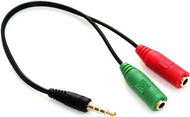 Main image of 1pcs 3.5mm Audio Stero Splitter Male to Earphone Headset with Microphone cable Adaptor for PC Pad All Smart Phone