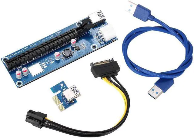 Main image of 6pcs USB 3.0 PCI-E Riser PCI Express Extension Cable 1X to 16X Extender Risers Mining Dedicated Graphic Card Adapter for bitcoin