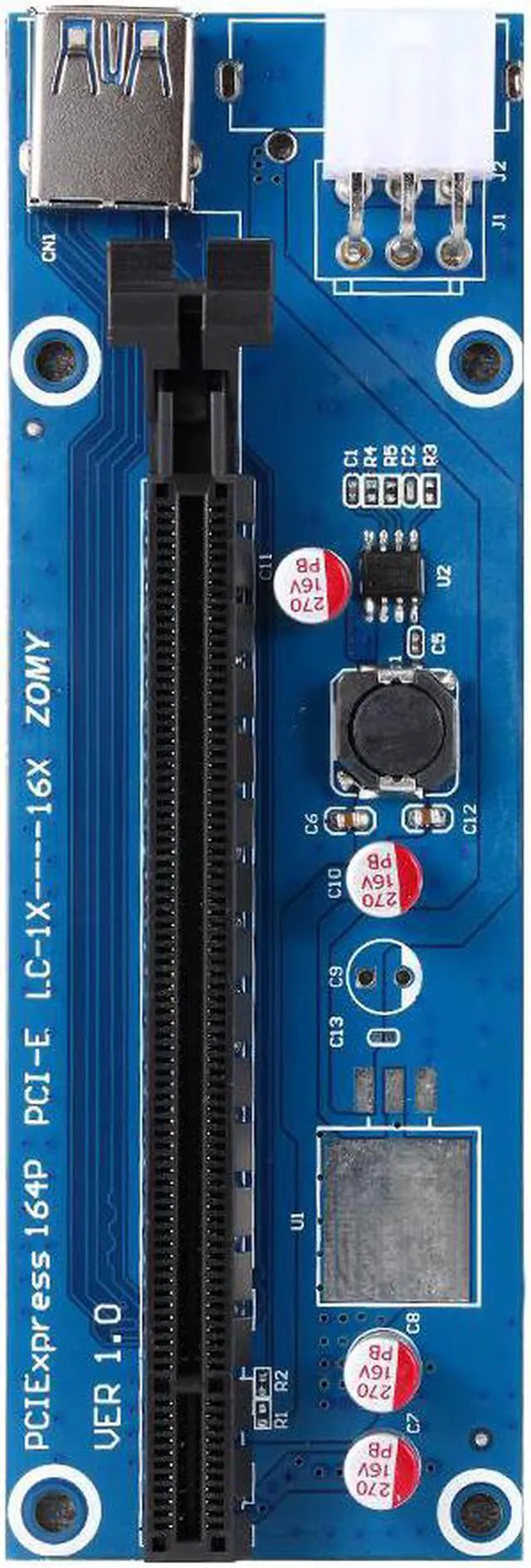 Alt view image 3 of 4 - 6pcs USB 3.0 PCI-E Riser PCI Express Extension Cable 1X to 16X Extender Risers Mining Dedicated Graphic Card Adapter for bitcoin