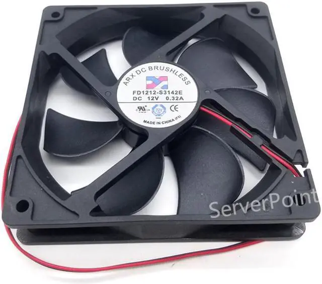 Main image of FD1212-S3142E DC 12V 0.32A 2 Wires 12025 12cm  Oil Bearing Chassis Cooling Fan 120*120*25mm