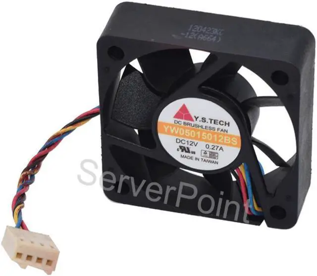 Main image of For  YW05015012BS  50x50x15mm 12v 0.27A  4 Wires 5cm Square  Cooler Fan