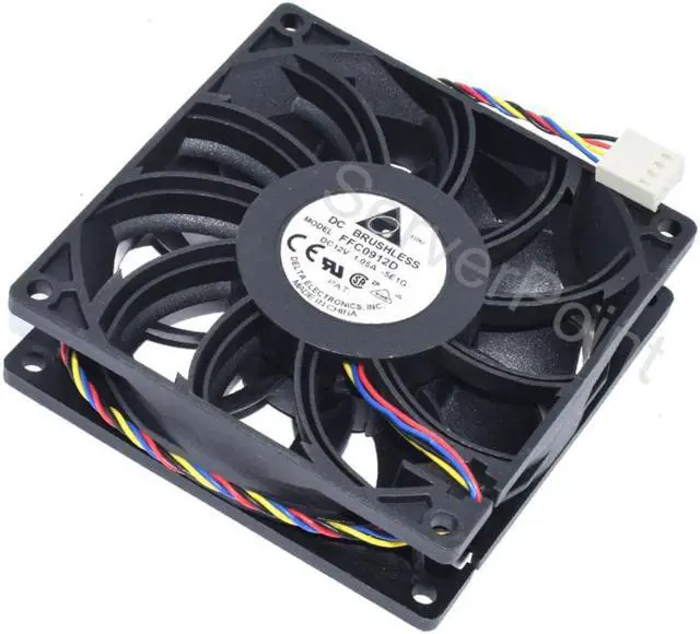 Main image of FFC0912D DC 12V 1.05A 4-Pin 90x90x25mm Server Square Cooling Fan