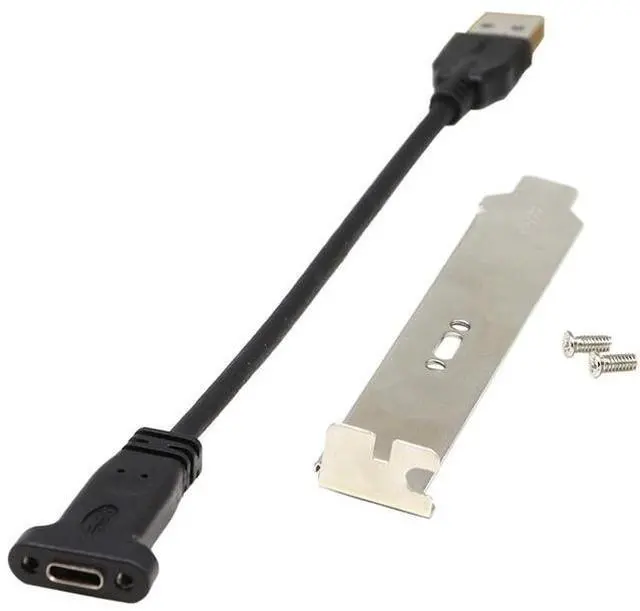 Alt view image 2 of 2 - USB A 3.0 to USB C Front Panel Header Cable, USB A 3.0 Male to USB Type C Female Panel Mount Extension Cable Data Sync and Charg