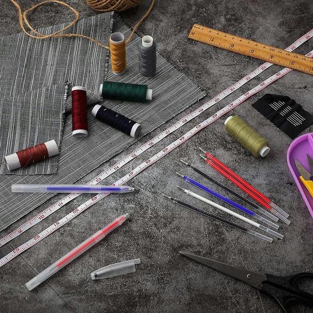Heat Erasable Fabric Marking Pens with 20 Refills High Temperature  Disappearing Marker Pens 4 Pcs Heat Erase Pens Auto-Vanishing Sewing Pens  Leather
