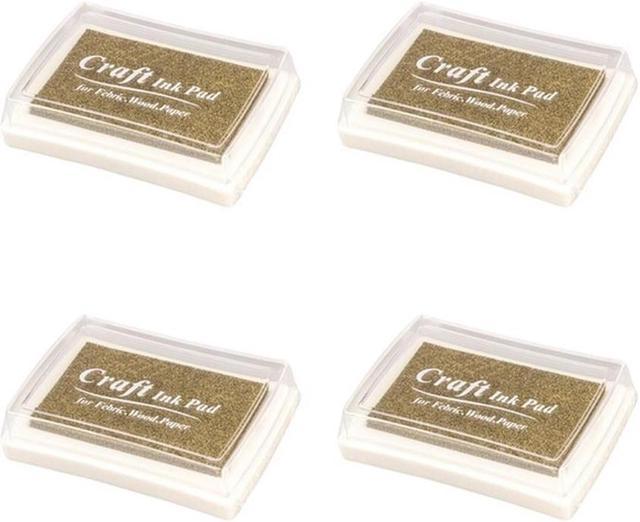OIAGLH 4X Rubber Stamp Ink Pad Stamp Inkpad Ink Pad - Gold 