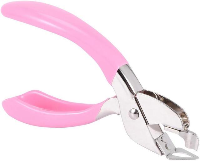 OIAGLH Handheld Staple Remover Lifter Opener Spring-loaded Staple Puller  for Office School Home Use (Pink) 