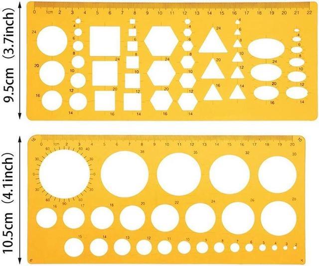 OIAGLH 6 Pieces French Curve and Template Ruler Set Drawing Template Tool Circle Templates for Personal Drawing and Drafting
