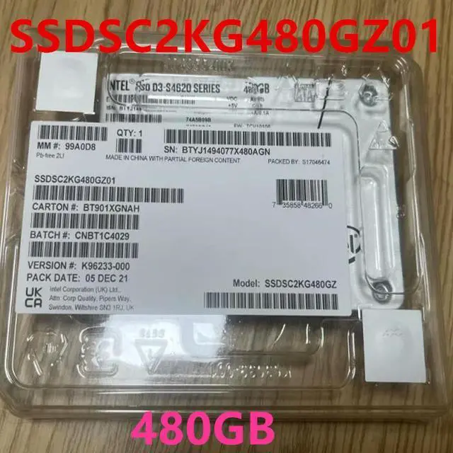 Main image of FOR Solid State Drive For SSD D3-S4620 480GB 2.5 For SSDSC2KG480GZ01 SSDSC2KG480GZ